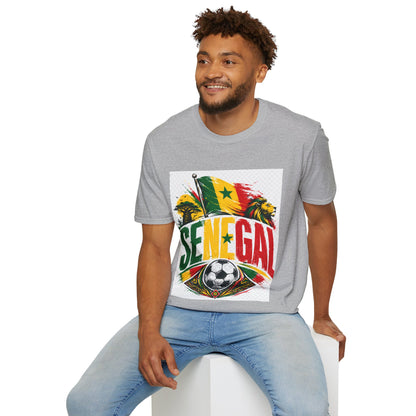 Senegal Flag Soccer T-Shirt — Lion & Football Pride Tee