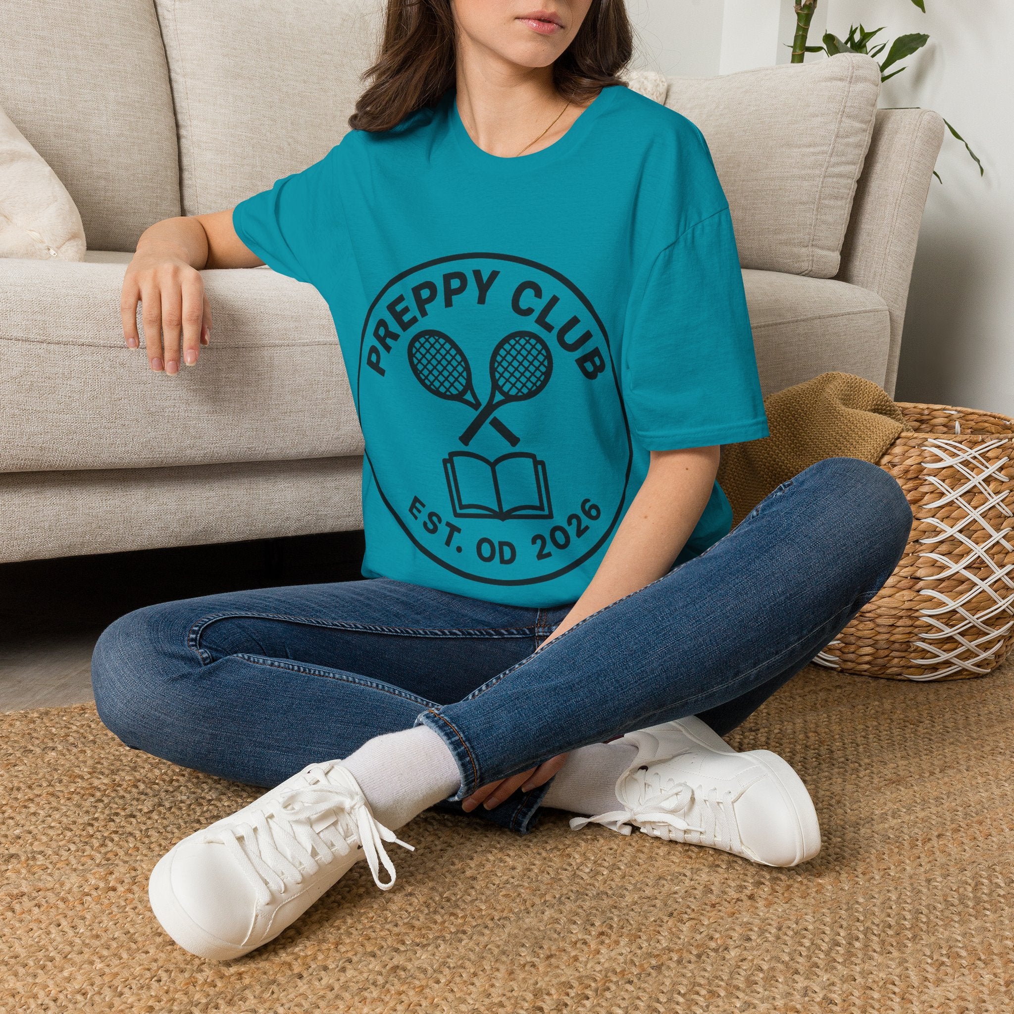 Preppy Club Tennis T‑Shirt — 'Preppy Club' Logo Tee (Est. 2026) - Trending Now - August 2026 Trends - Everyday Sporty T-shirt