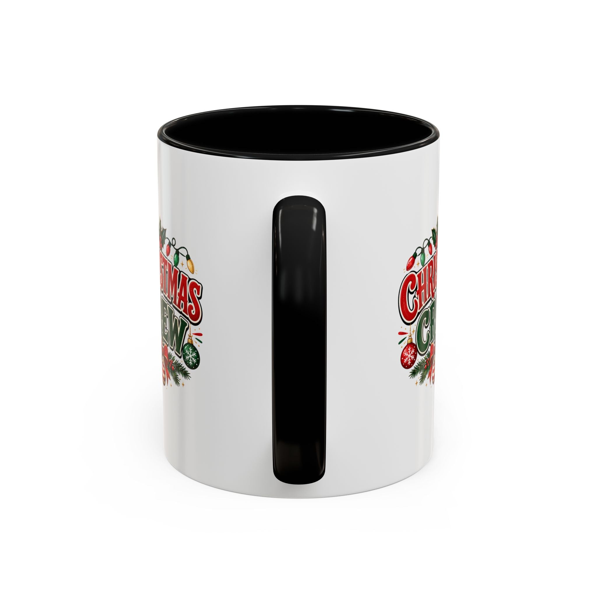 Christmas Crew Accent Coffee Mug - Festive Holiday Tea & Coffee Cup