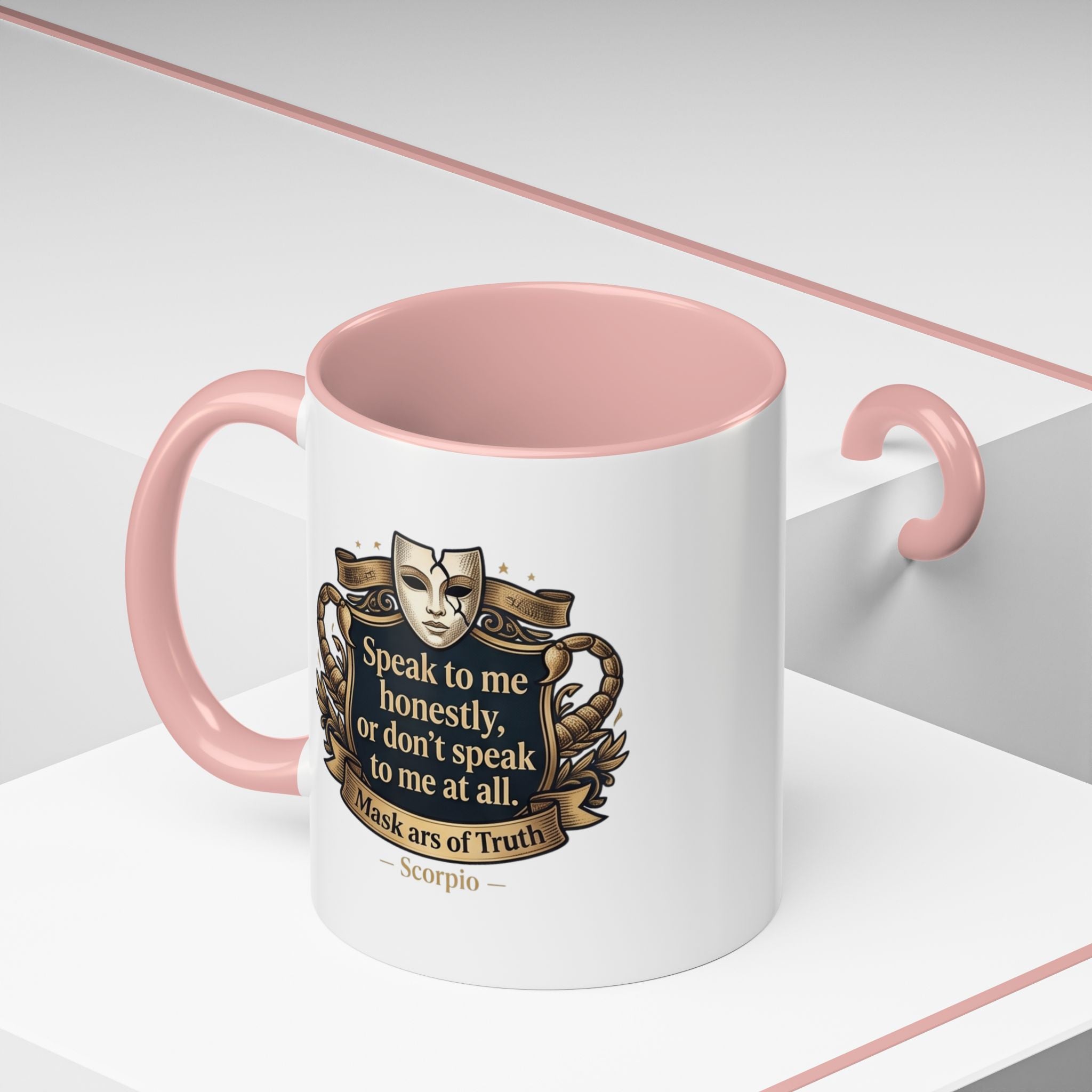 Scorpio Coffee Mug — "Speak to Me Honestly" Zodiac Accent Mug 11oz