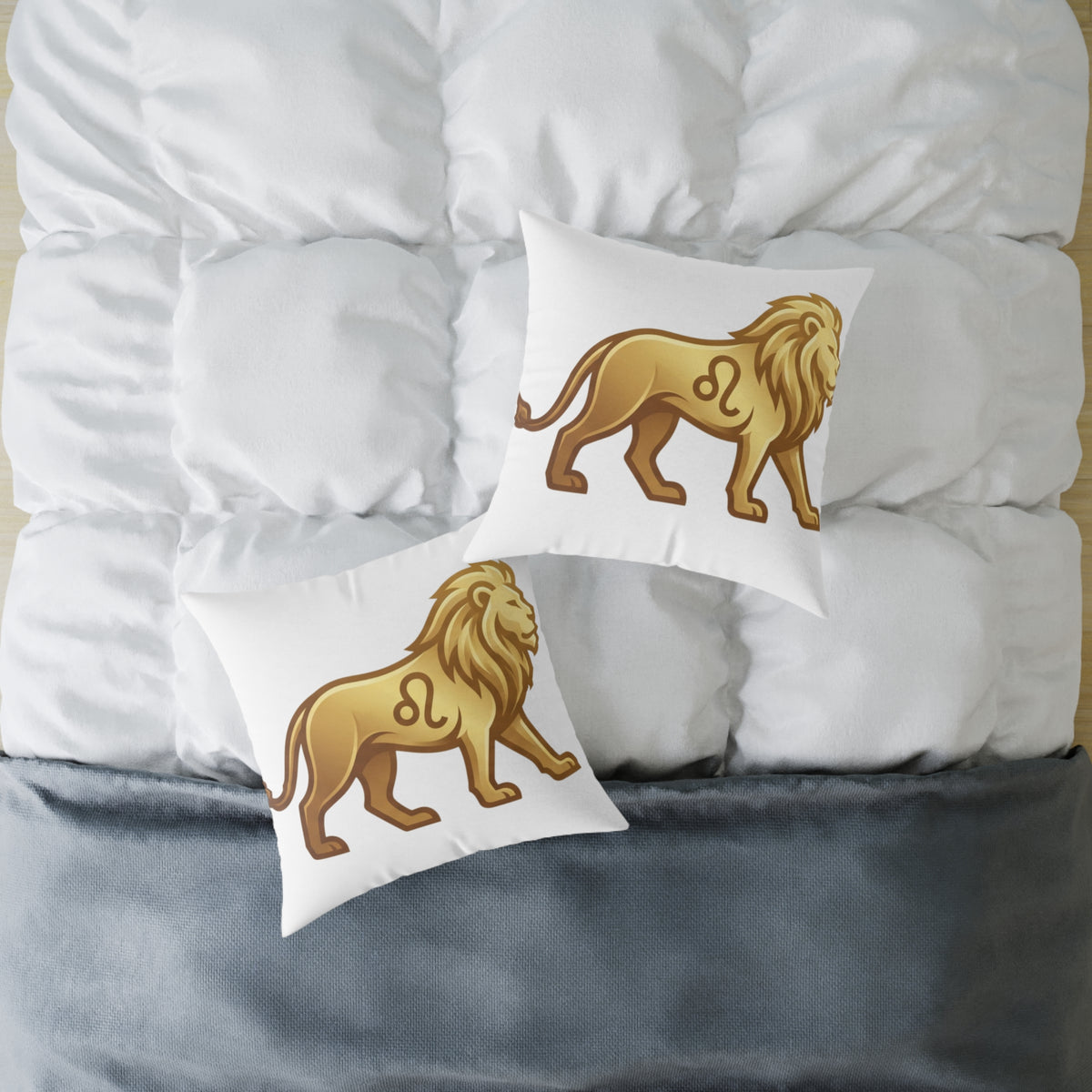 Lion Leo Zodiac Astrological  Square Poly Canvas Pillow