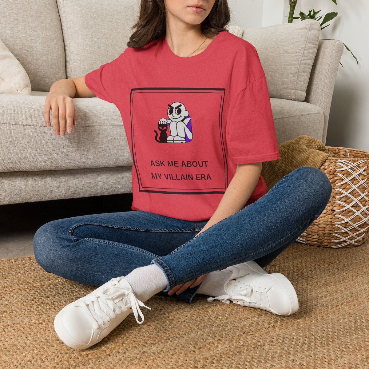 T-Shirt — "Ask Me About My Villain Era" Graphic Tee (Cute Villain Skull Design) - Trending Now - August 2026