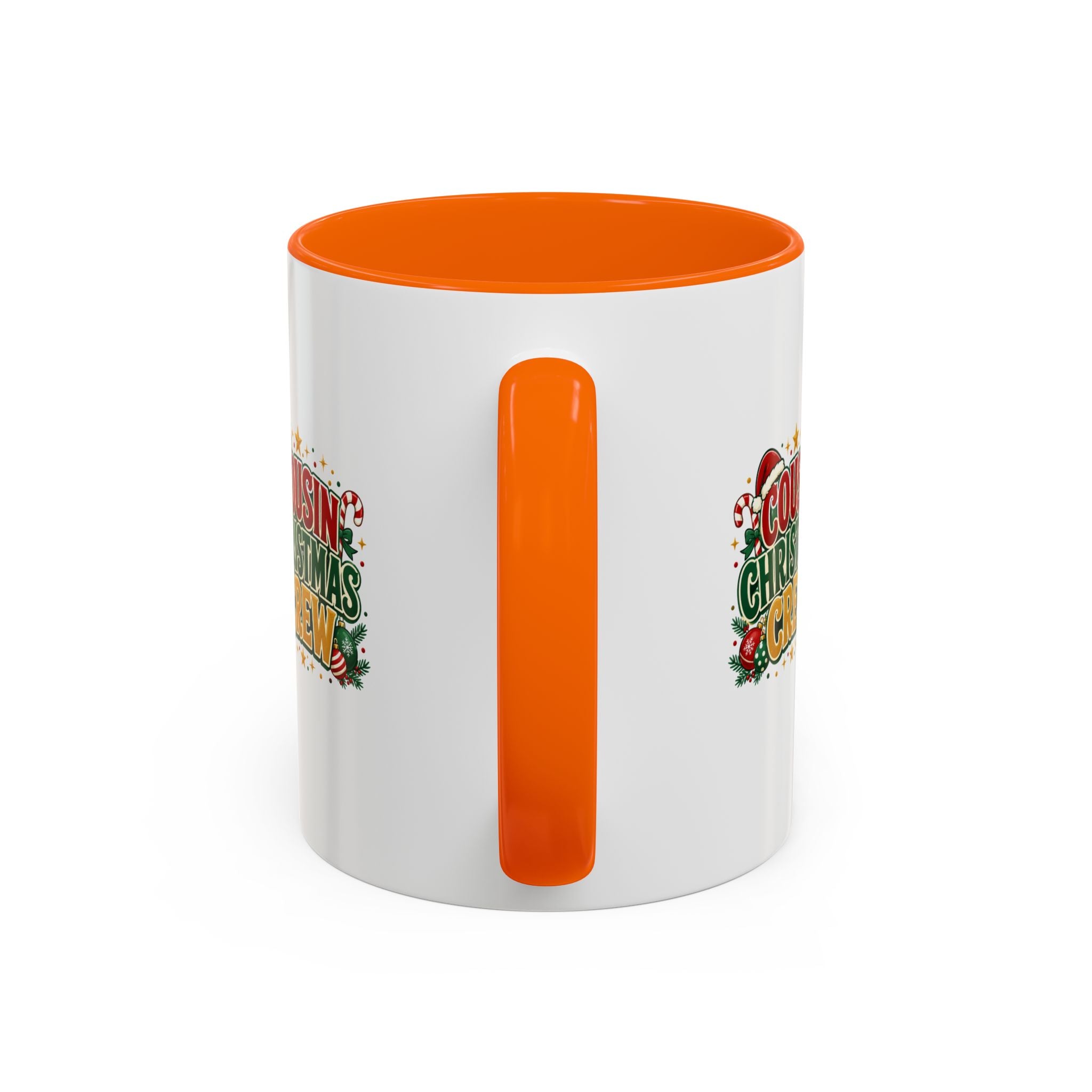 Cousin Christmas Crew Accent Coffee Mug — Holiday Family Christmas Coffee Cup