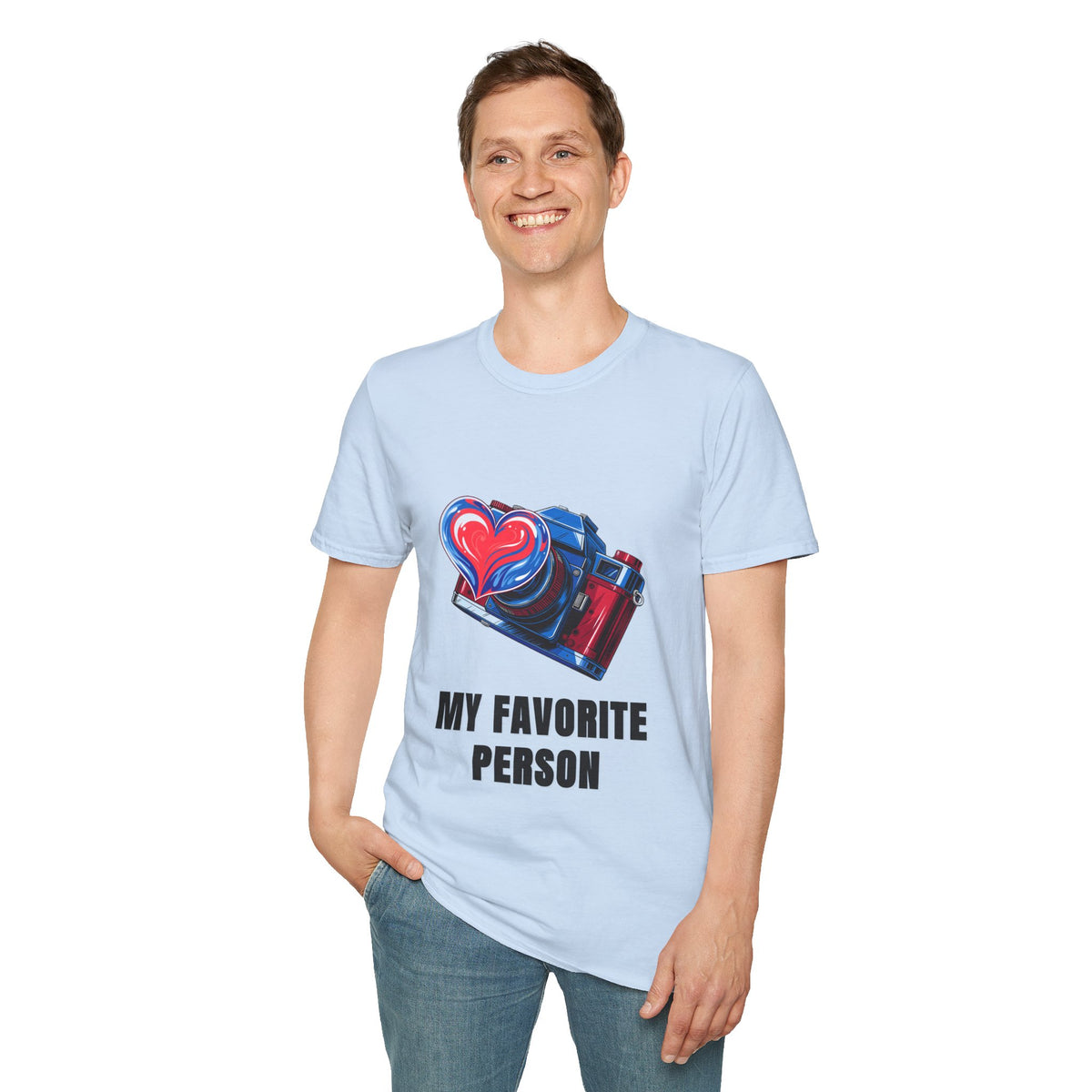 My Favorite Person Camera Heart T-Shirt — Photography Lover Graphic Tee - Trending Now - August 2026