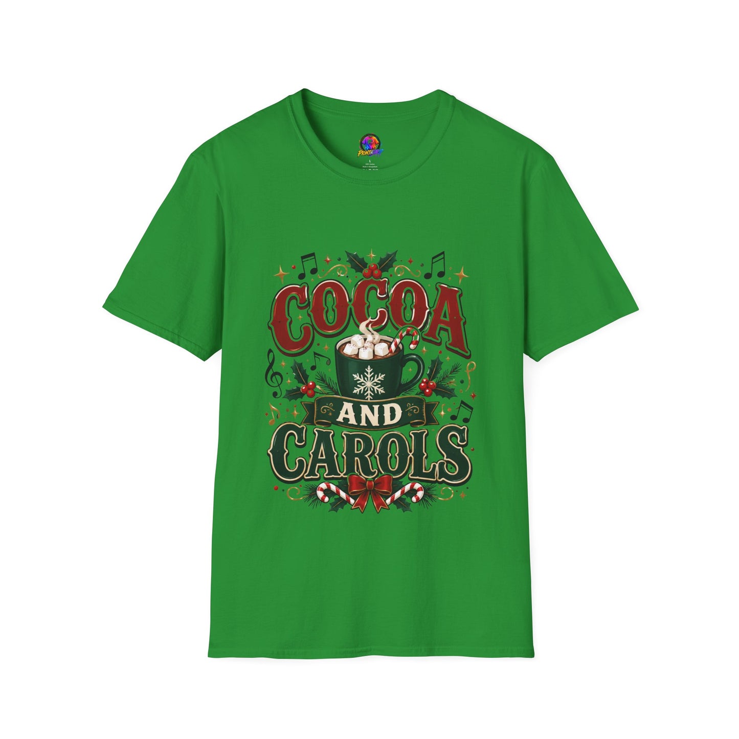 Cocoa and Carols T-Shirt — Cozy Holiday Cocoa Graphic Tee