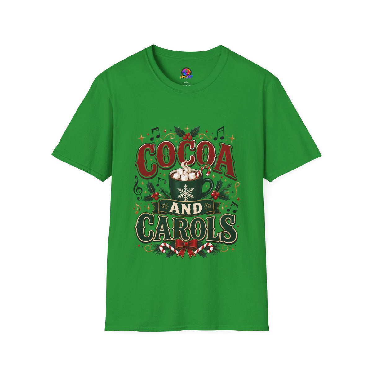 Cocoa and Carols T-Shirt — Cozy Holiday Cocoa Graphic Tee