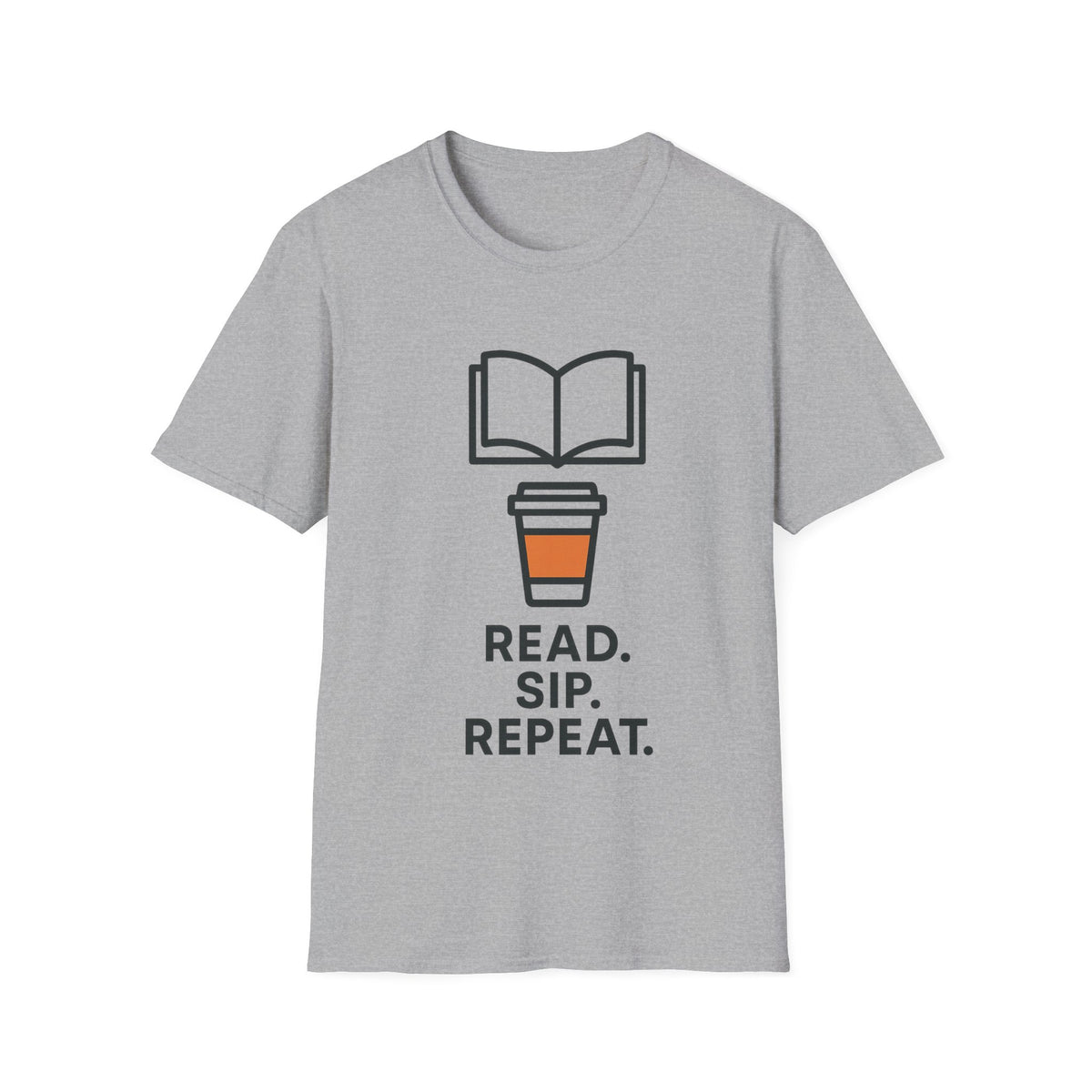 Read Sip Repeat Coffee Cup and Open Book White Graphic Tee - Trending Now - September 2026