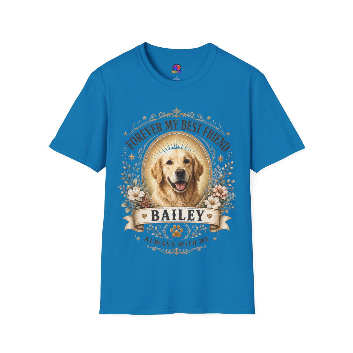 Forever My Best Friend Dog T-Shirt — Personalized Pet Memorial Tee ("Bailey")