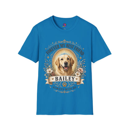 Forever My Best Friend Dog T-Shirt — Personalized Pet Memorial Tee ("Bailey")