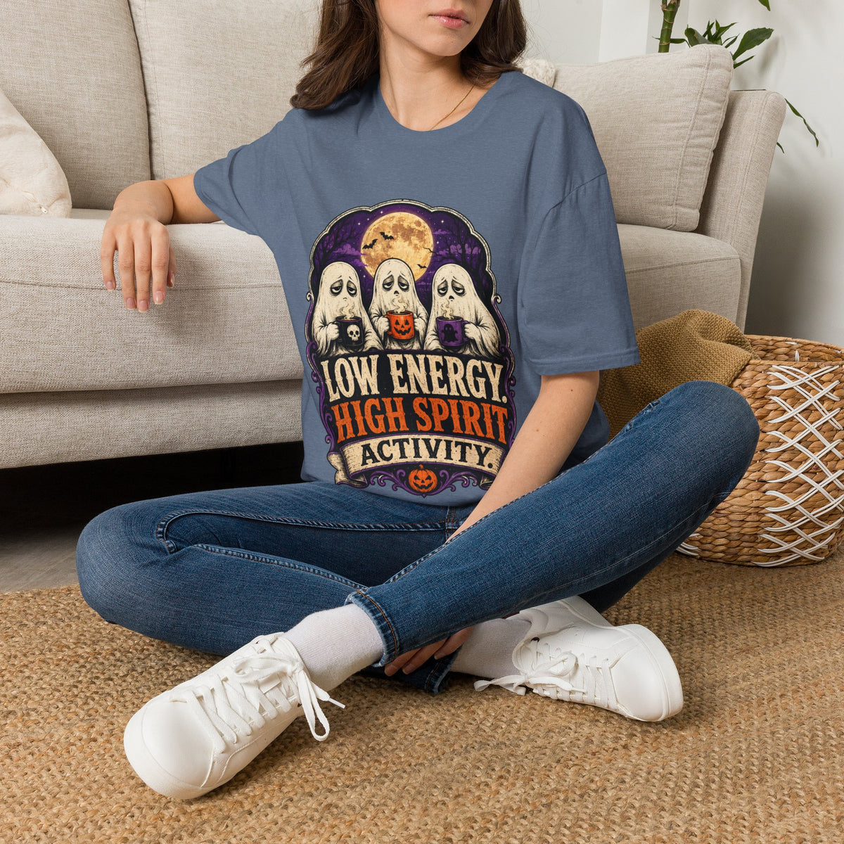 Halloween Low Energy High Spirit Unisex Softstyle T-Shirt