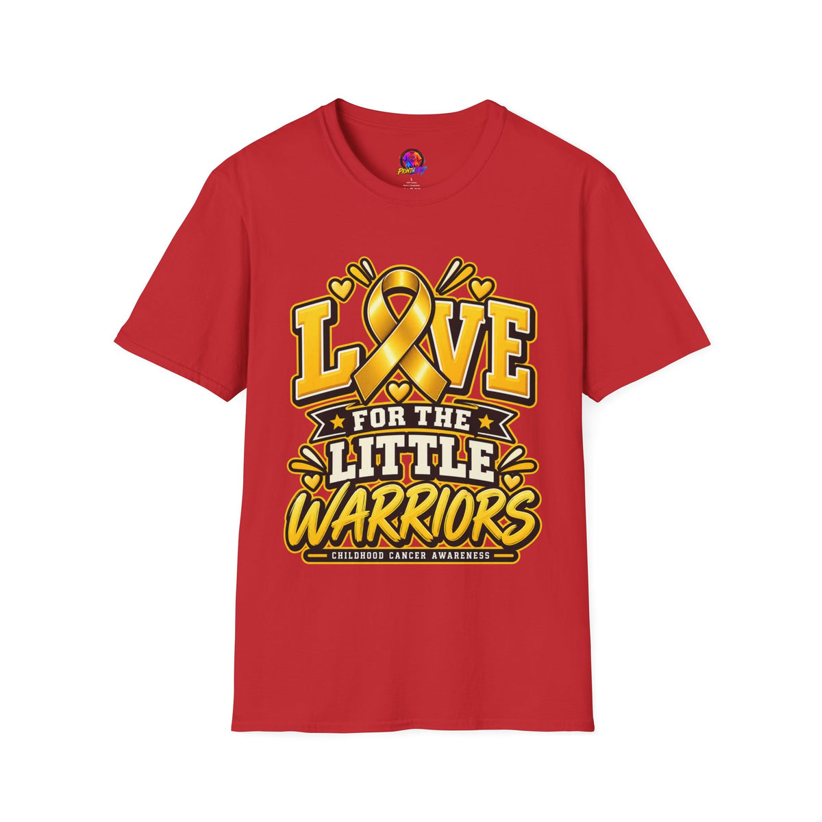 Childhood Cancer Awareness T-Shirt — "Love for the Little Warriors" Yellow Ribbon