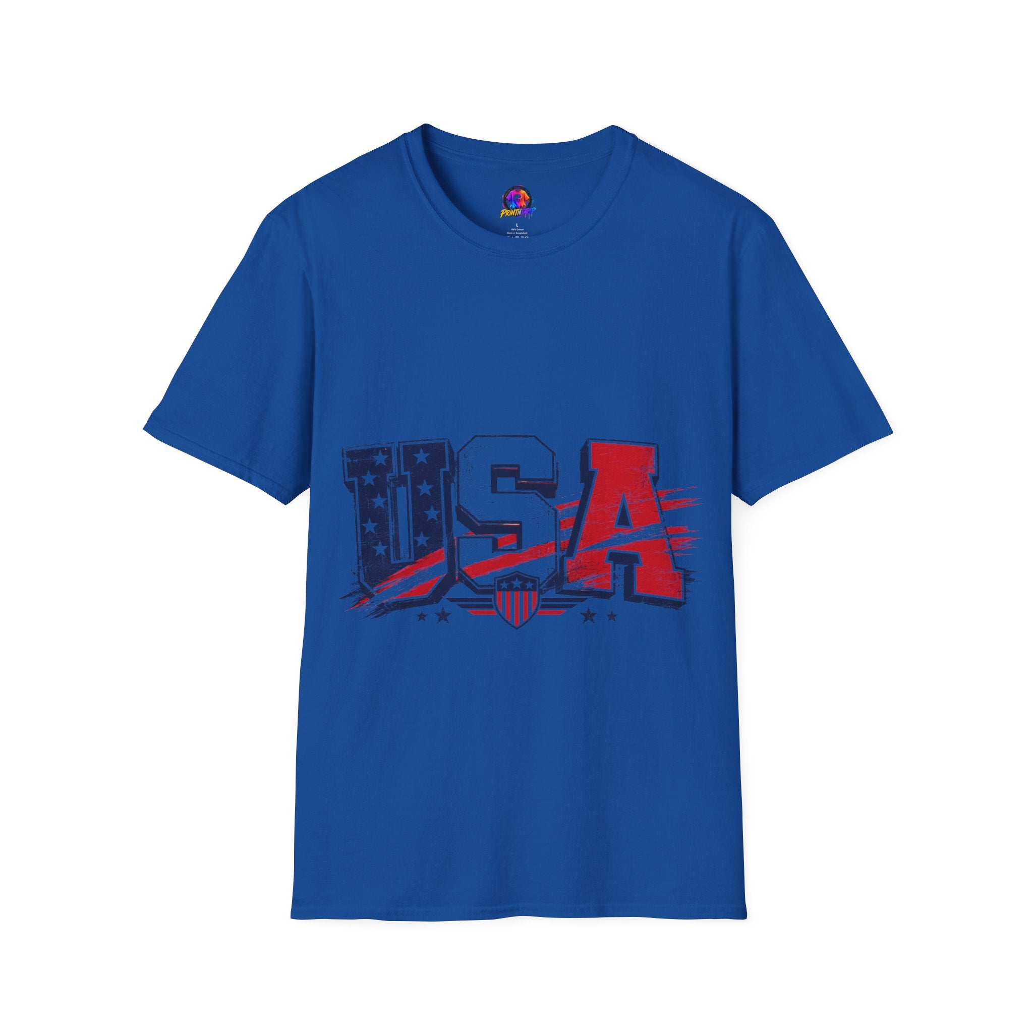 USA Flag Graphic T-Shirt — Patriotic Red White & Blue Tee