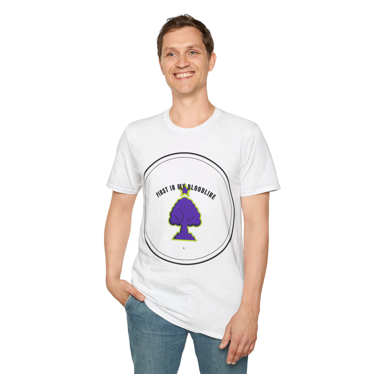 T‑Shirt — "First in My Bloodline" Purple Tree Graphic Tee - Trending Now - September 2026