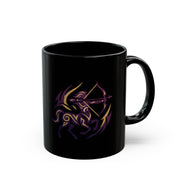 Sagittarius Zodiac Archer Black Coffee Mug — Astrology Gift