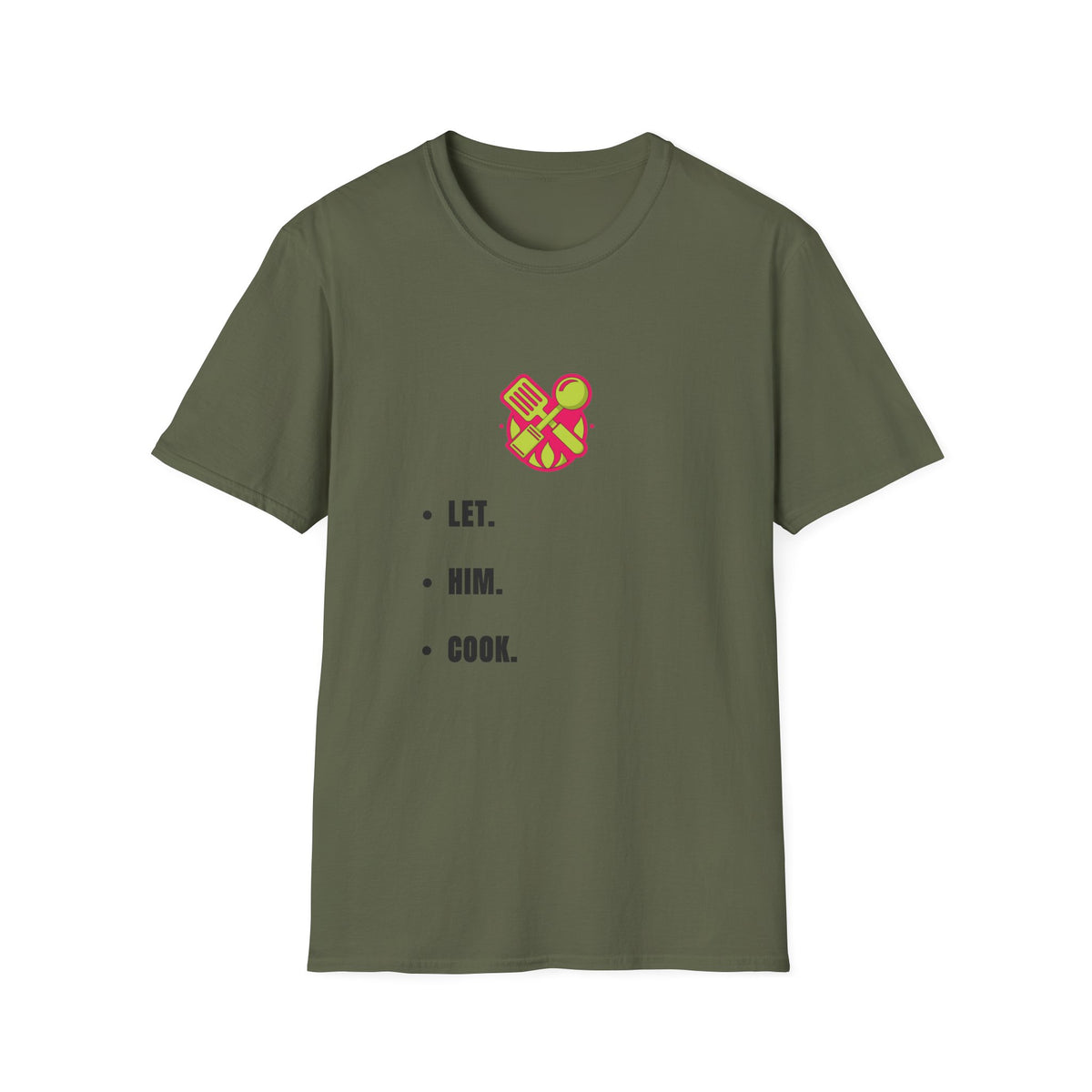 T-Shirt — LET. HUM. COOK. Minimalist Cooking Heart Graphic - Trending Now - September 2026