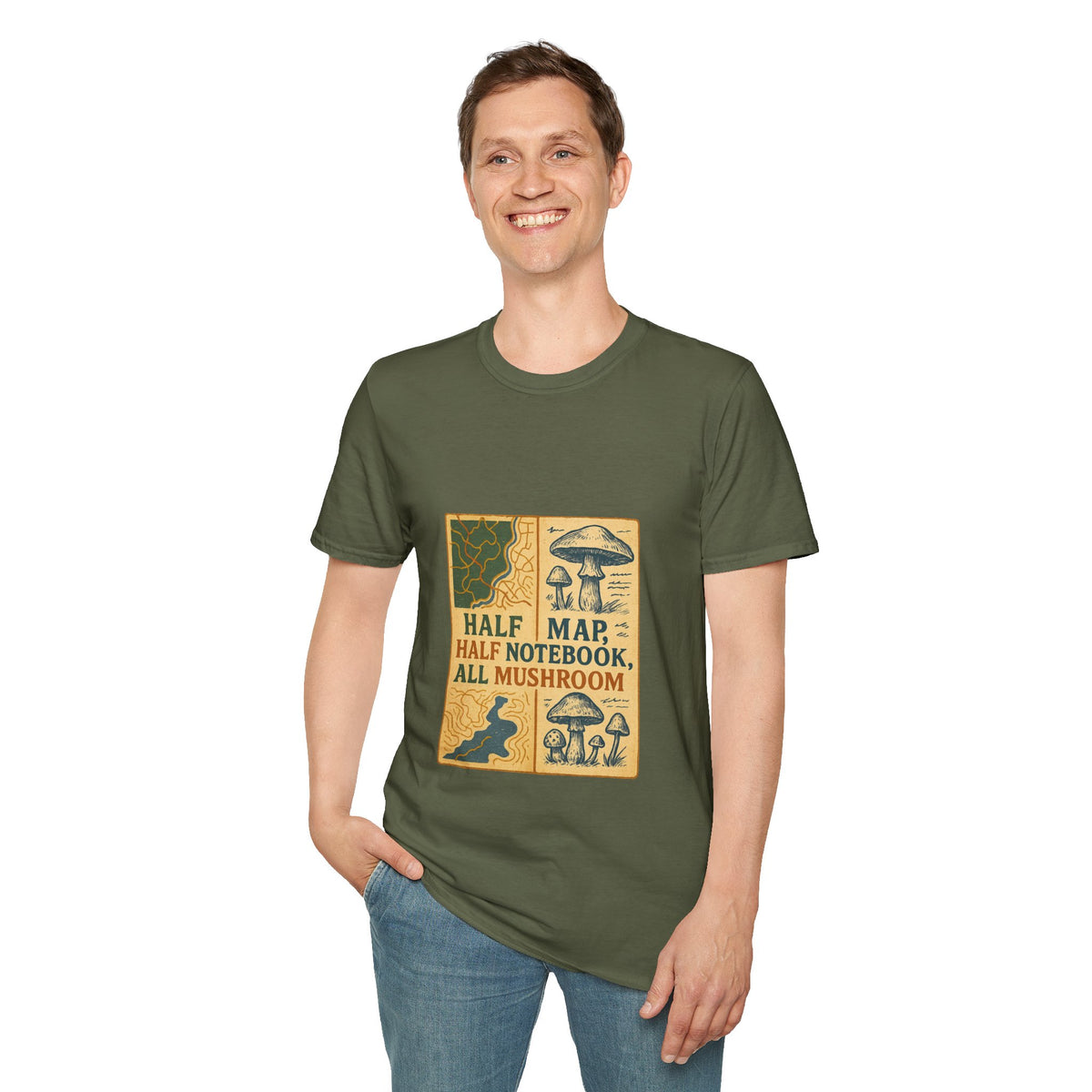 Mushroom Field Guide T-Shirt – Vintage “Half Map, Half Notebook, All Mushroom” Design - Trending Now - October 2026