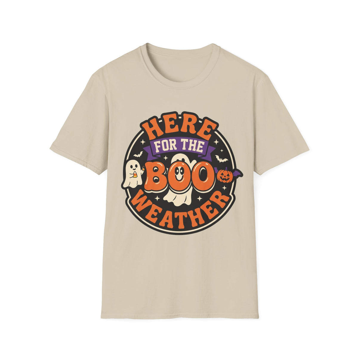 Halloween 'Here for the Boo Weather' T-Shirt - Trending Now - August 2026