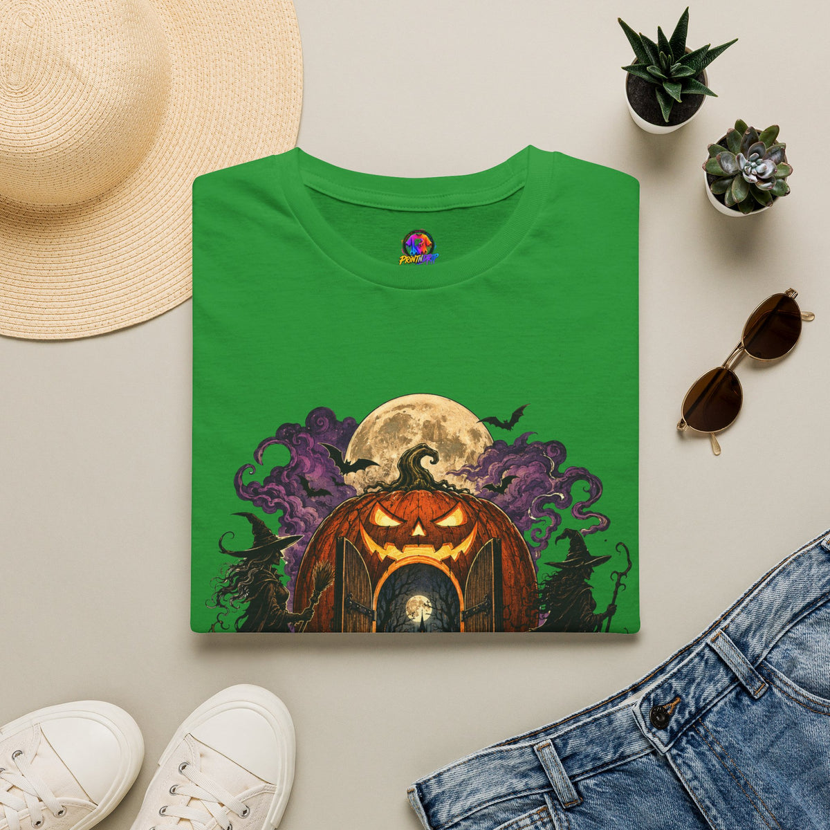 Halloween The Moon Is Full Unisex Softstyle T-Shirt