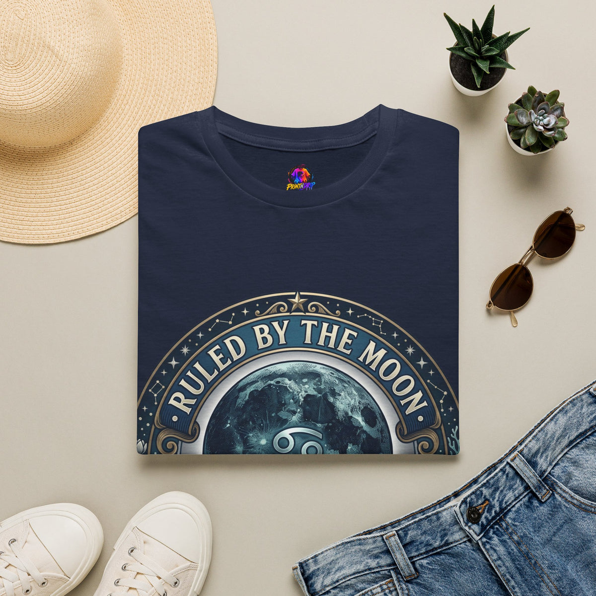 Ruled by the Moon T-Shirt — Moonphase Zodiac Graphic Tee