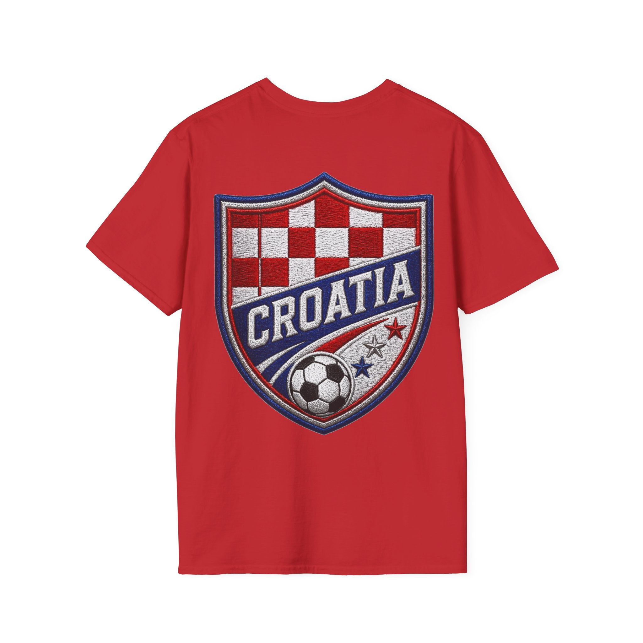Checkered Glory T-Shirt — Croatia Soccer Fan Tee