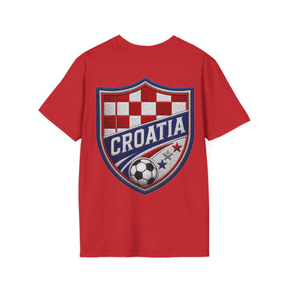 Checkered Glory T-Shirt — Croatia Soccer Fan Tee