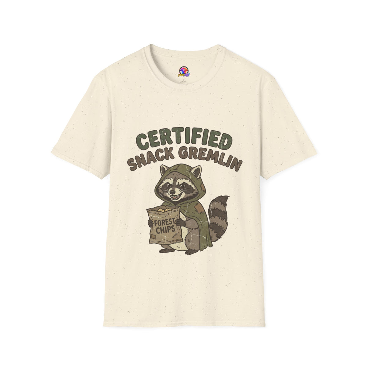 Certified Snack Gremlin T-Shirt — Funny Raccoon Snack Lover Tee