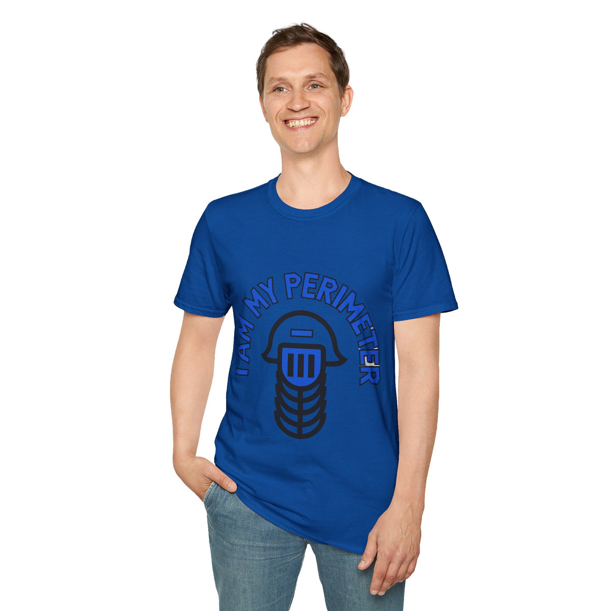 I Am My Perimeter Blue Jail Bars T-Shirt - Minimalist Graphic Quote Tee - Trending Now - September 2026
