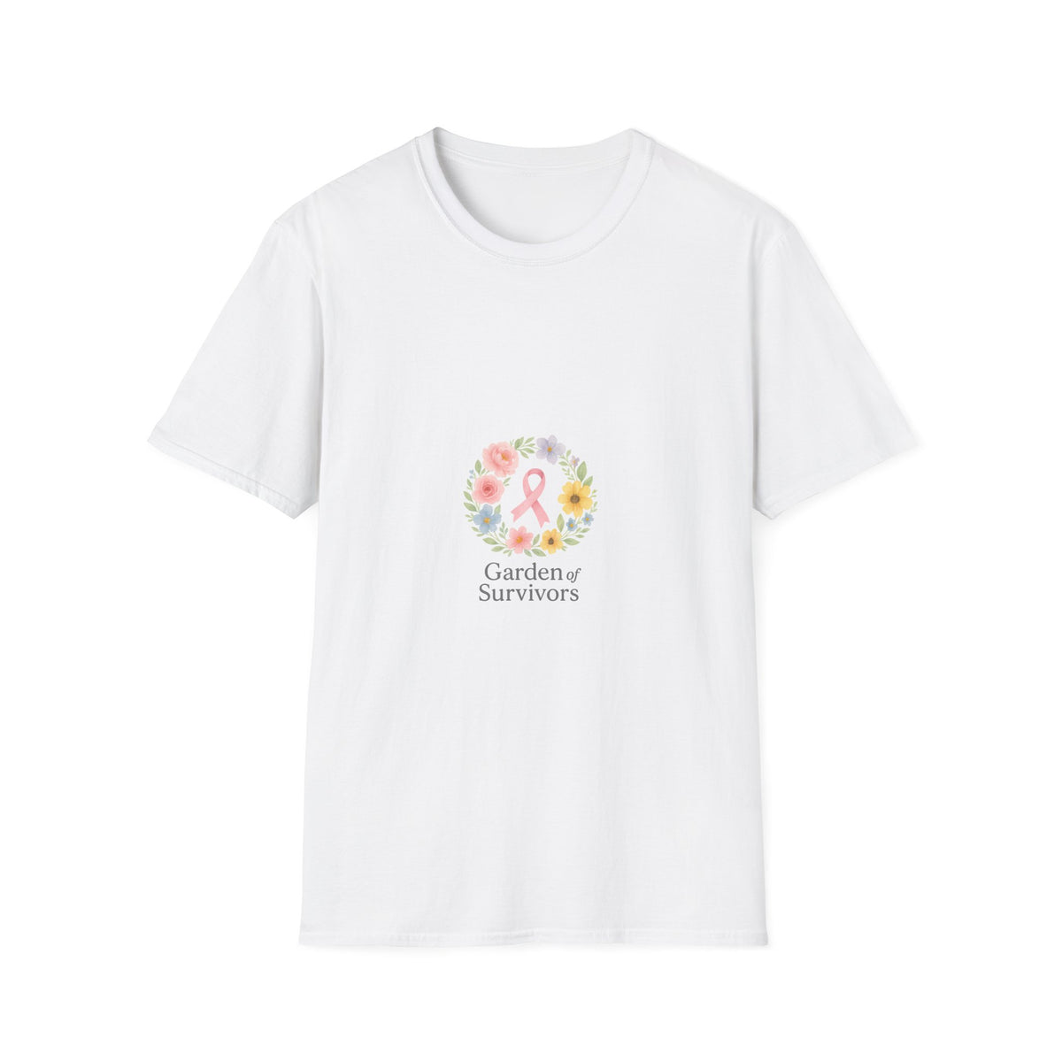 Garden of Survivors Wildflower Wreath T-Shirt, Pink October Breast Cancer Awareness Tee - Trending Now - September 2026