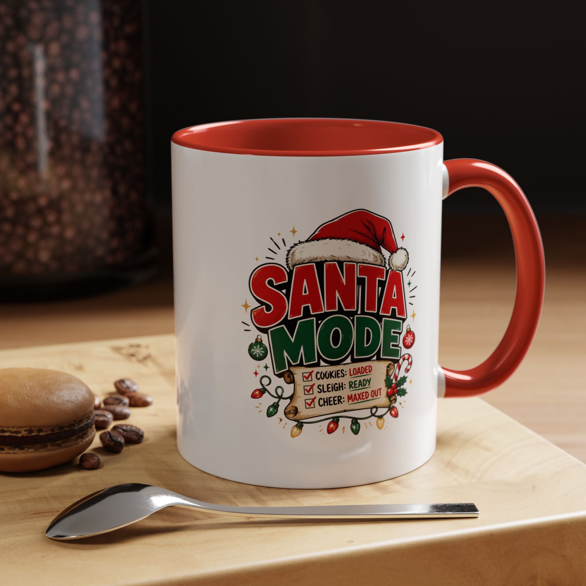 Santa Mode Coffee Mug — Christmas Holiday Accent Mug