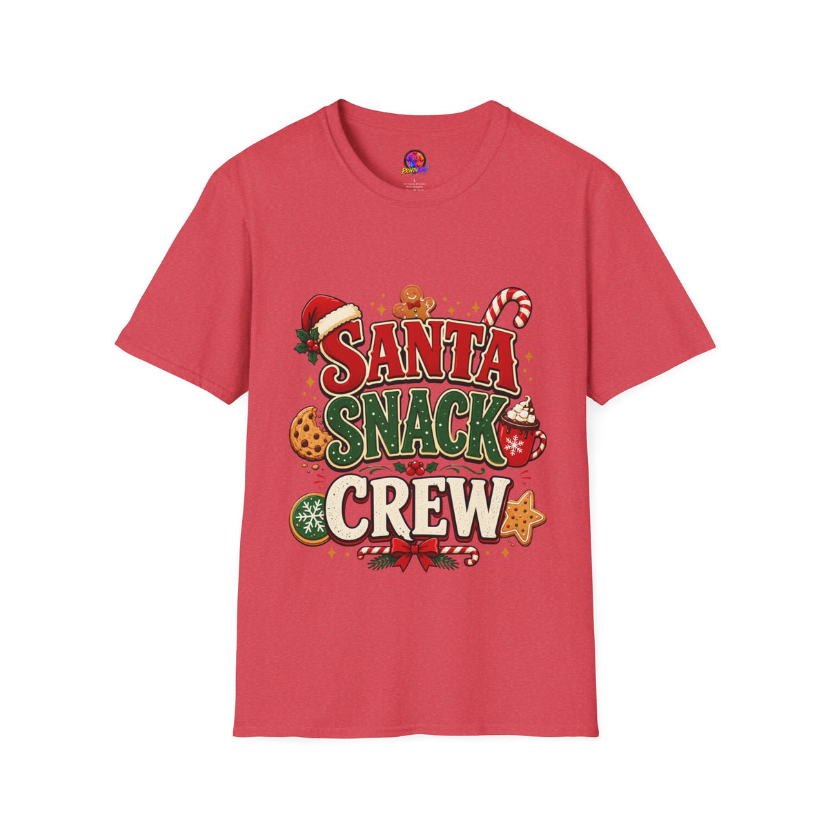 Santa Snack Crew T-Shirt — Christmas Cookie Holiday Tee