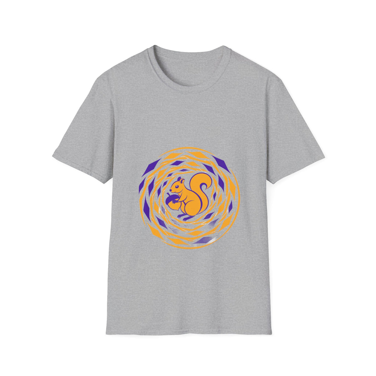 Squirrel Swirl Graphic T-Shirt — Playful Orange & Purple Nature Tee - Trending Now - September 2026