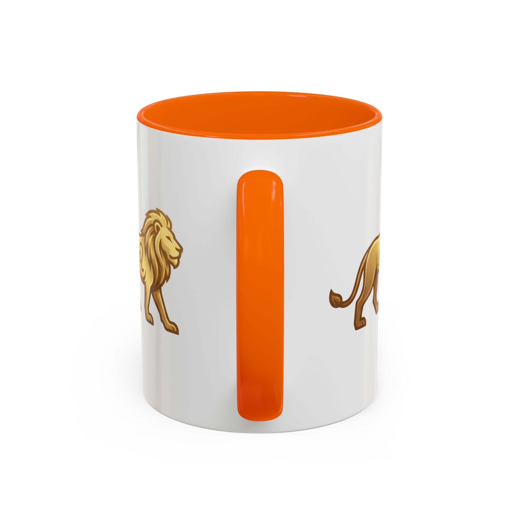 Leo Zodiac Coffee Mug — Gold Lion Accent Mug for Astrology Lovers