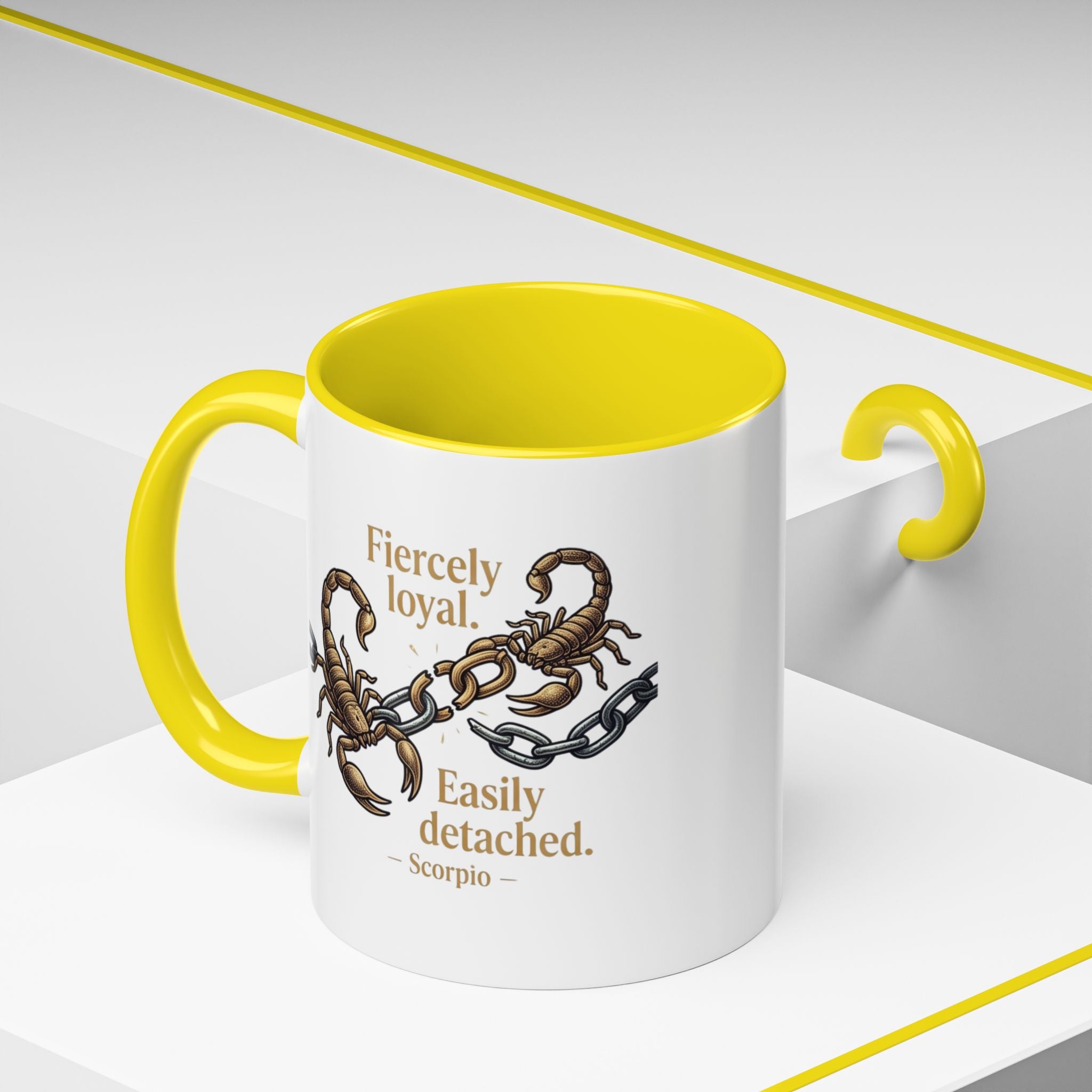Scorpii Coffee Mug — "Fiercely Loyal, Easily Detached" Accent Mug