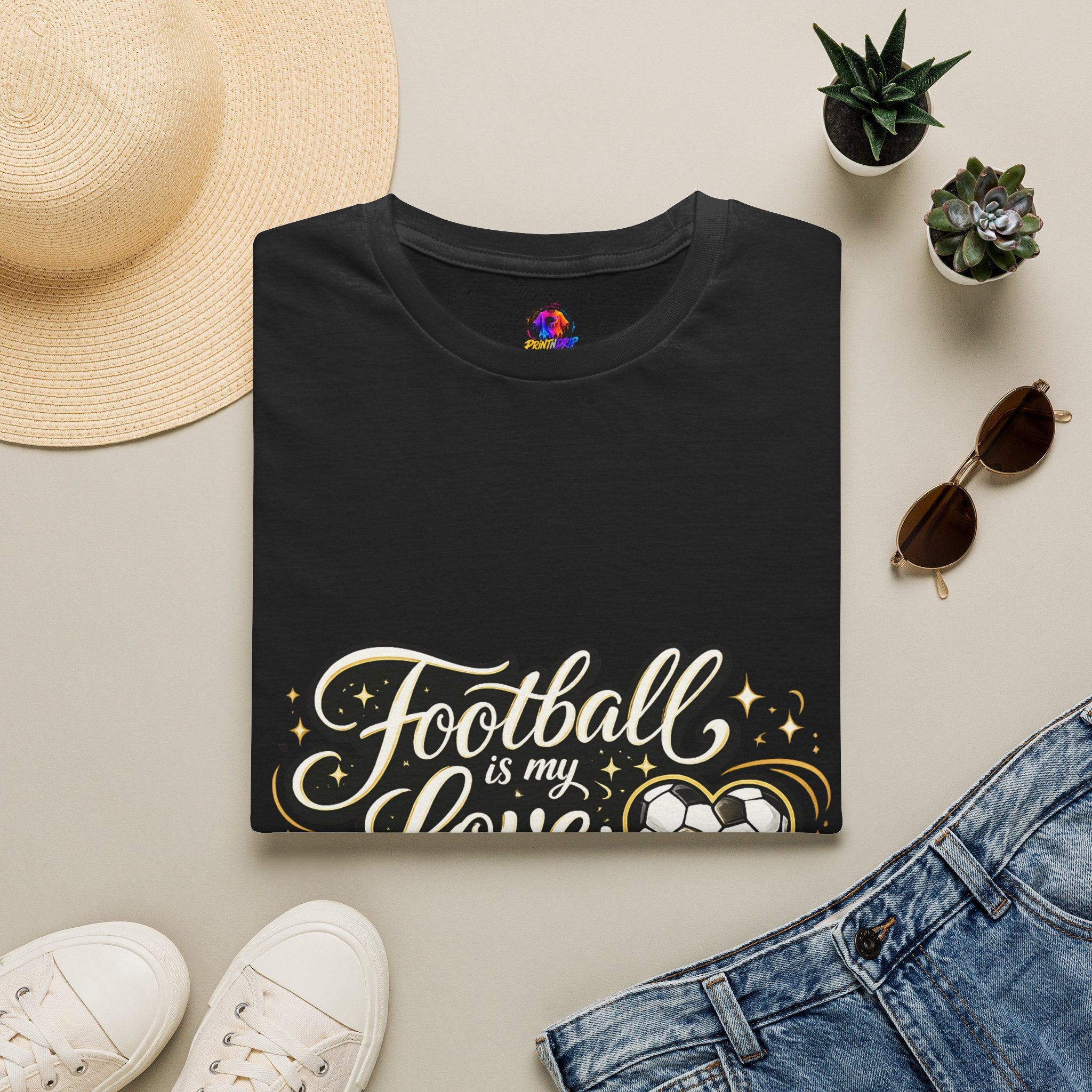 Women's/Unisex Soccer Fan Shirt Football Is My Love Language Tee —