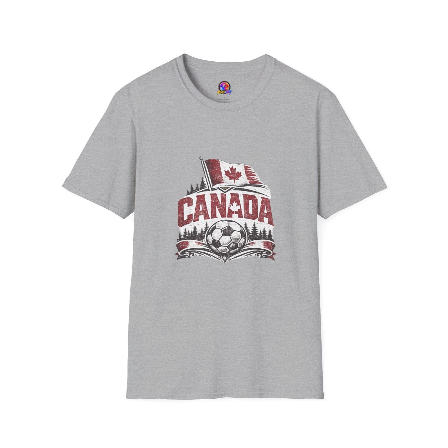Canada Soccer T-Shirt – Vintage Maple Leaf Flag & Crest