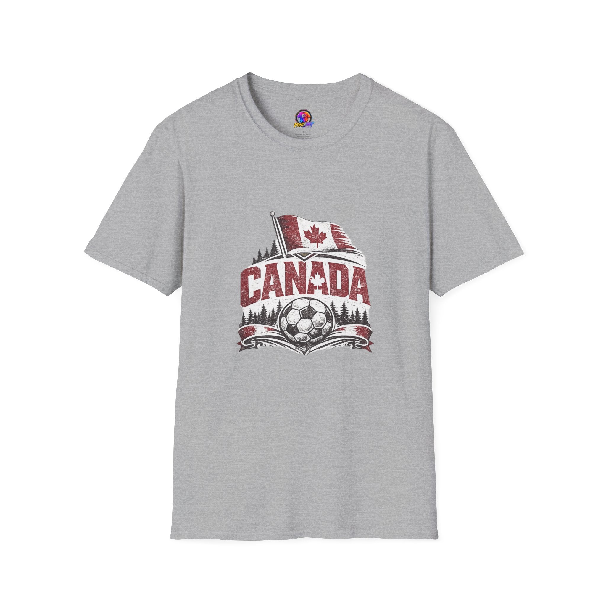 Canada Soccer T-Shirt – Vintage Maple Leaf Flag & Crest