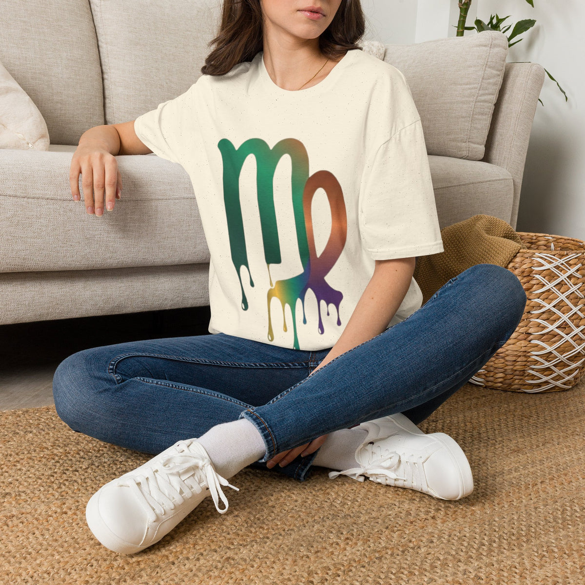 Virgo Zodiac Drip T-Shirt — Colorful Virgo Sign Astrology Tee