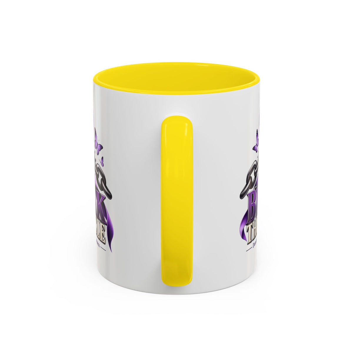 Break the Cycle Coffee Mug – Domestic Violence Awareness Purple Ribbon (11/15oz)