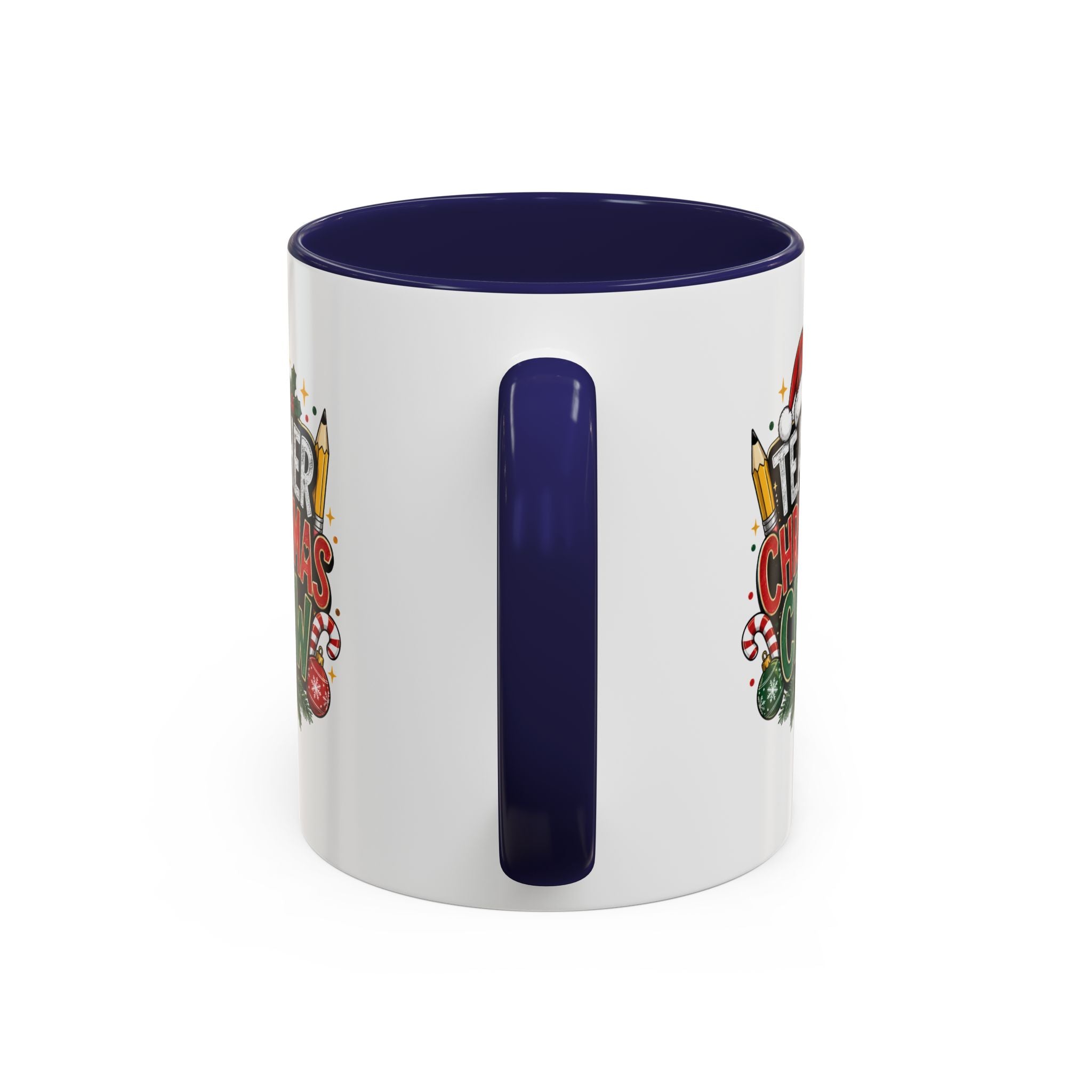 Teacher Christmas Crew Accent Coffee Mug – Holiday Teacher Gift