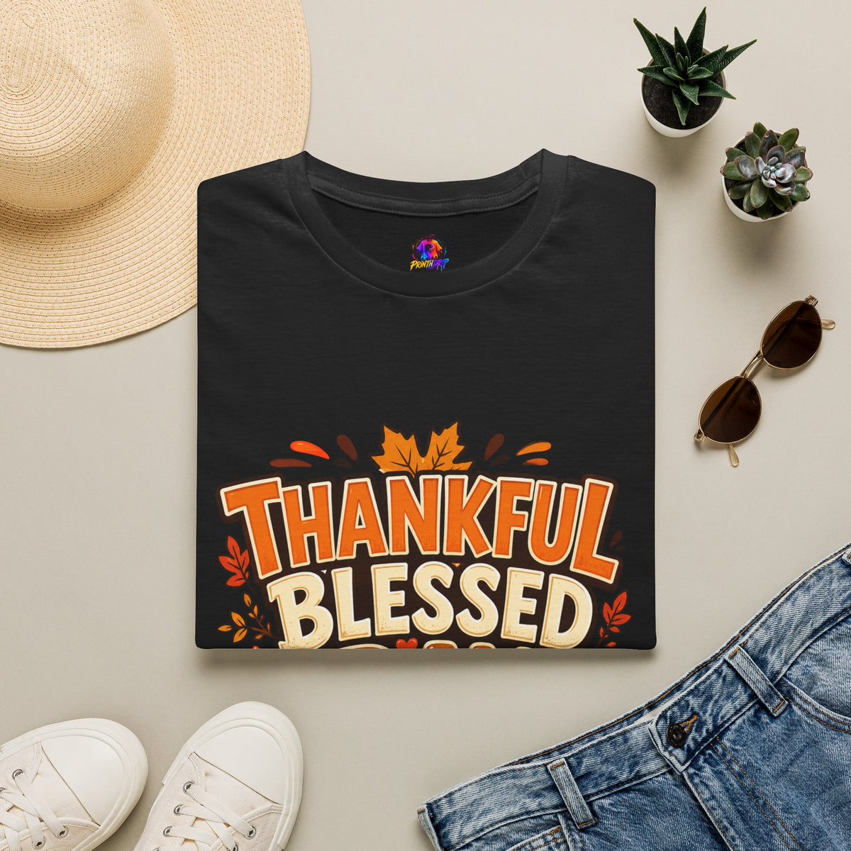 Thanksgiving T-shirt Thankful Blessed Gravy Obsessed T-Shirt — Thanksgiving Fall Turkey Dinner Tee