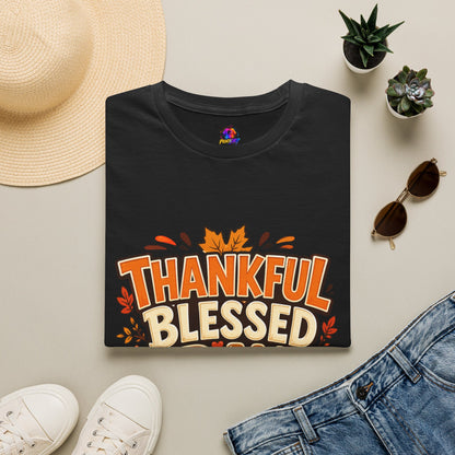 Thankful Blessed Gravy Obsessed T-Shirt — Thanksgiving Fall Turkey Dinner Tee