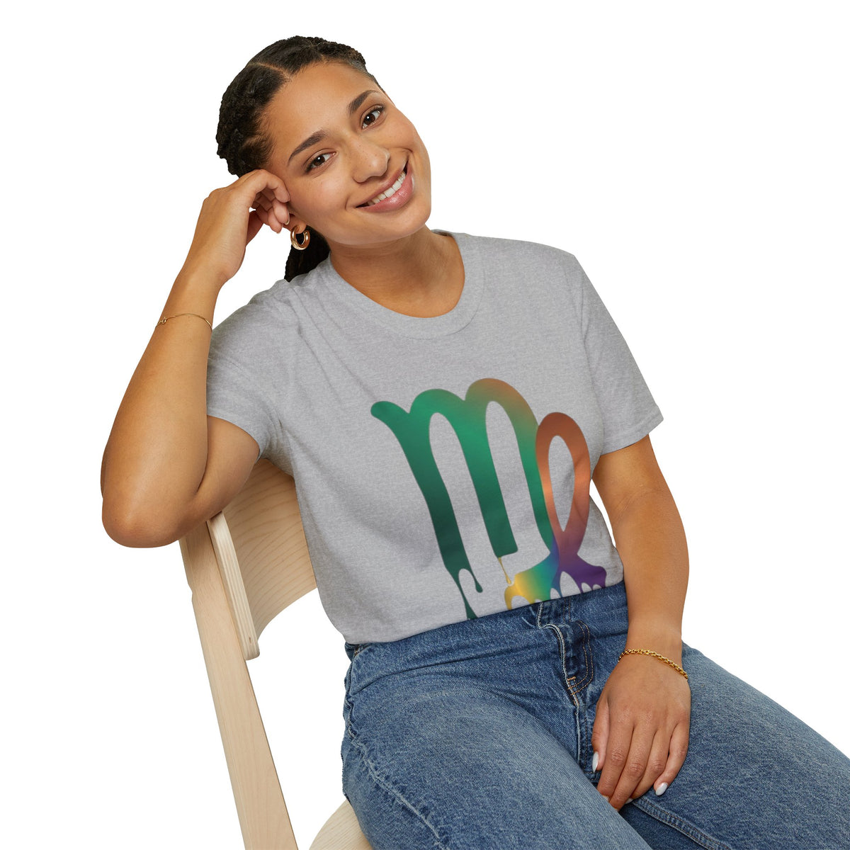 Virgo Zodiac Drip T-Shirt — Colorful Virgo Sign Astrology Tee