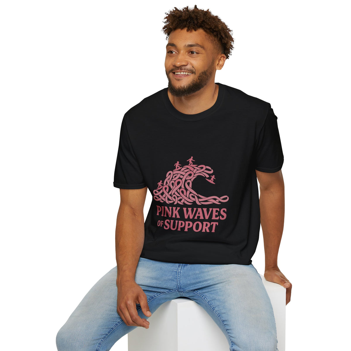 Pink Waves of Support T-Shirt — Breast Cancer Awareness Pink Wave Tee - Trending Now - October 2026