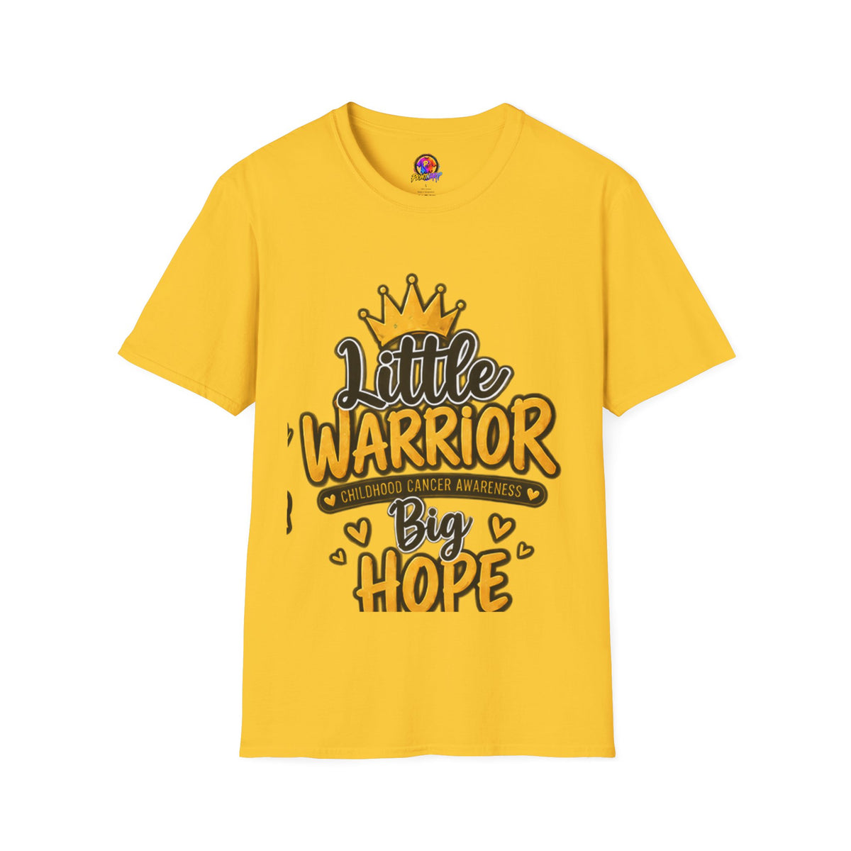 Little Warrior Big Hope Kids T-Shirt — Childhood Cancer Awareness Tee