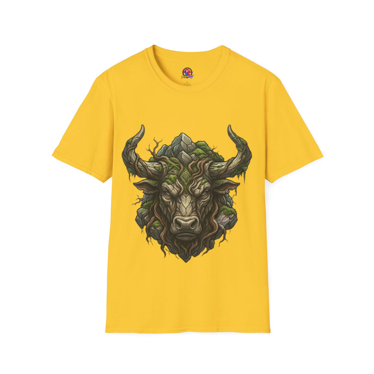Forest Spirit Bull T-Shirt — Greenwood Celtic Nature Bull Design