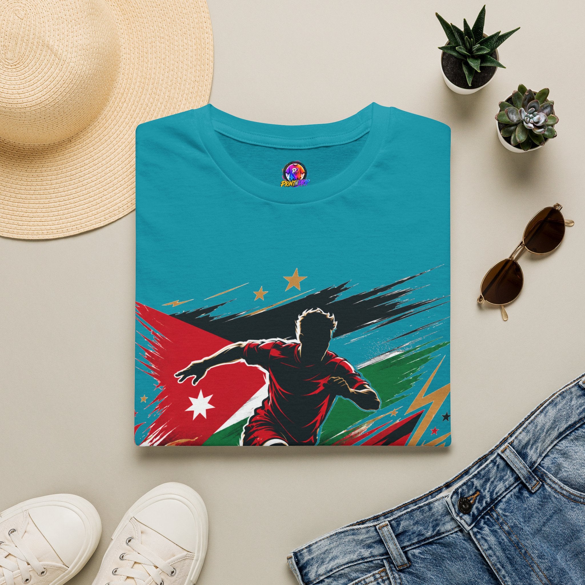 Jordan Soccer T‑Shirt — Desert Courage Flag Design