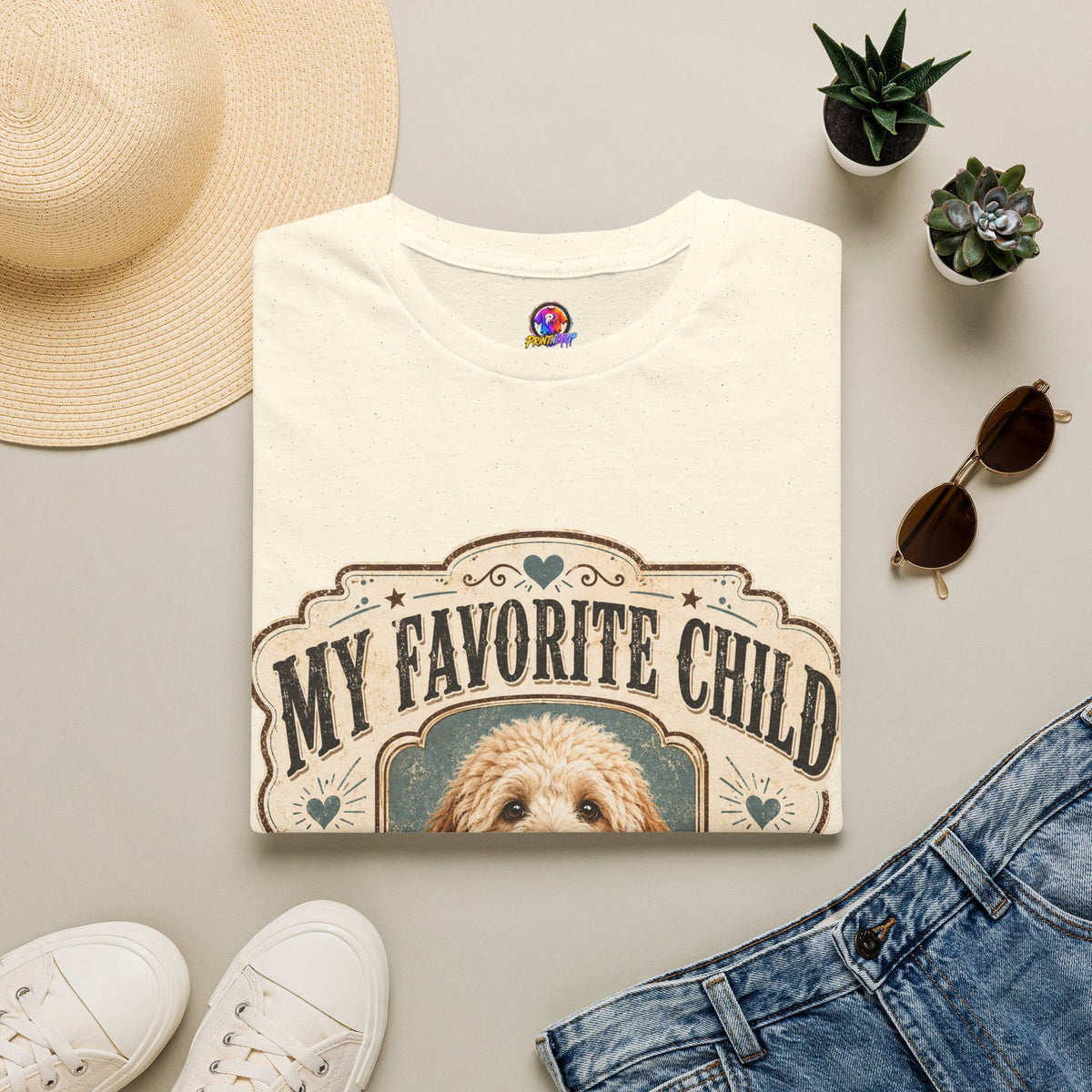 T-Shirt — "My Favorite Child" Dog Mom Club Graphic Tee