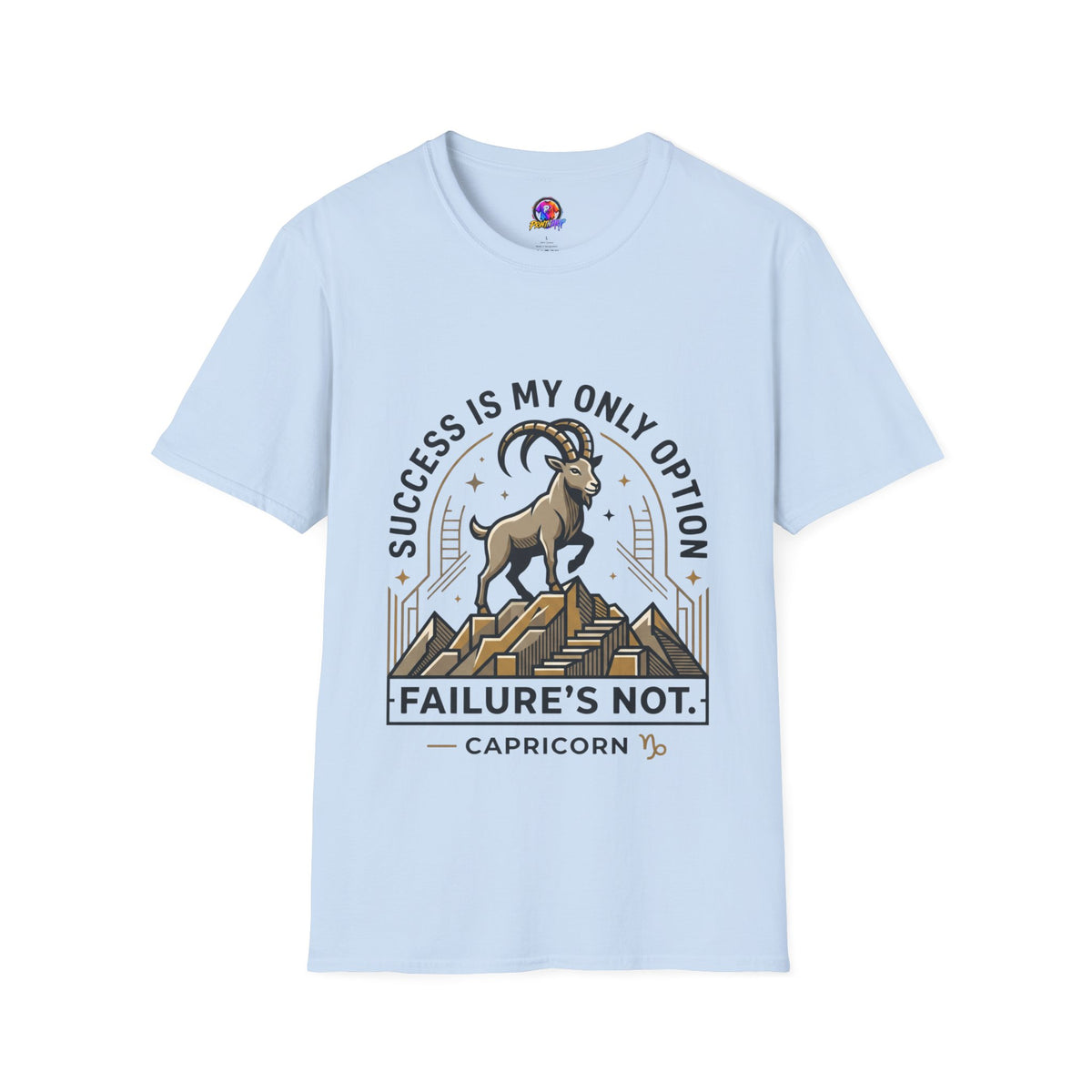 Capricorn Goat T-Shirt — "Success Is My Only Option" Motivational Zodiac Tee
