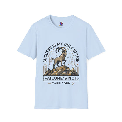 Capricorn Goat T-Shirt — "Success Is My Only Option" Motivational Zodiac Tee