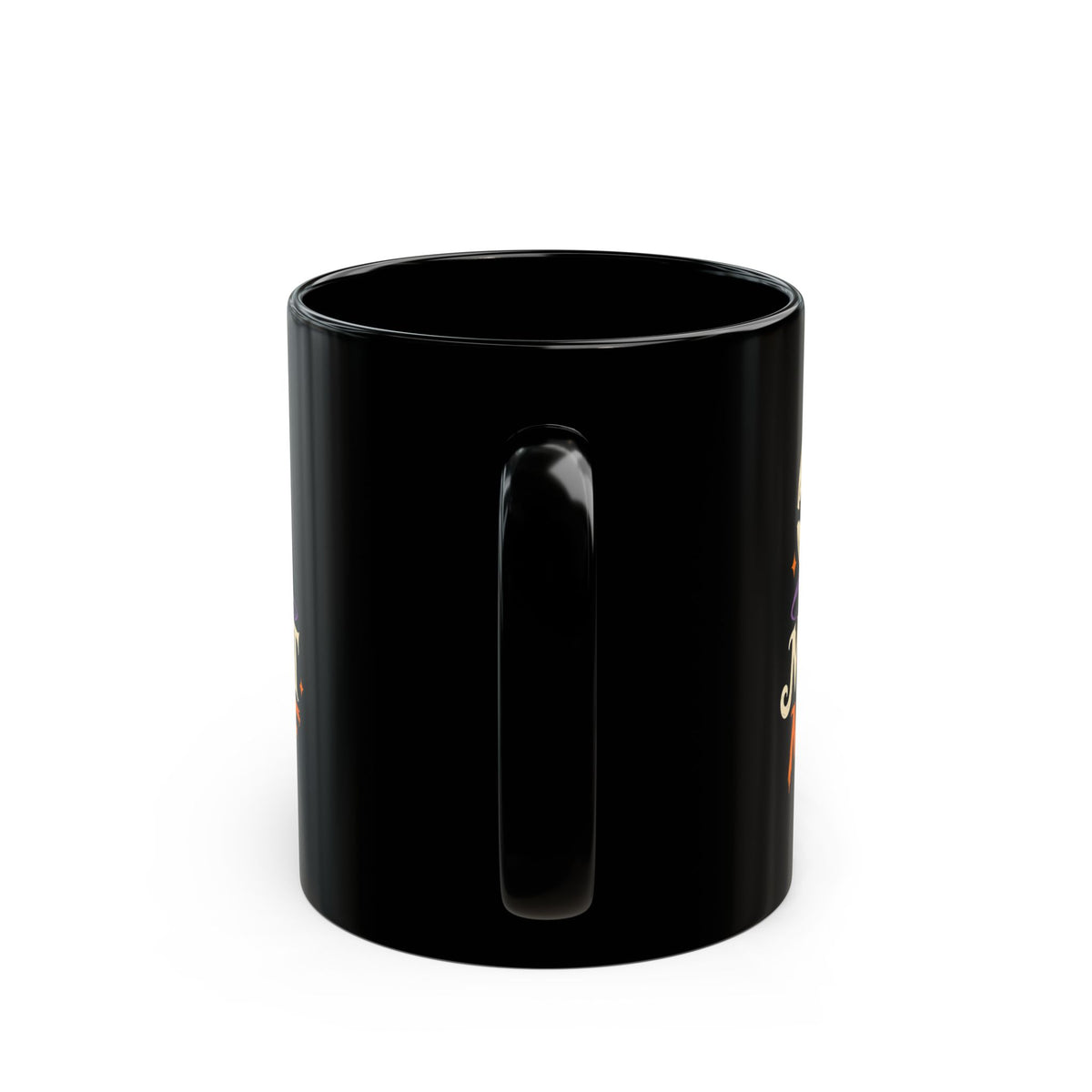 Midnight Mischief Halloween Mug — Witch Hat Moon Design (11oz/15oz Black)